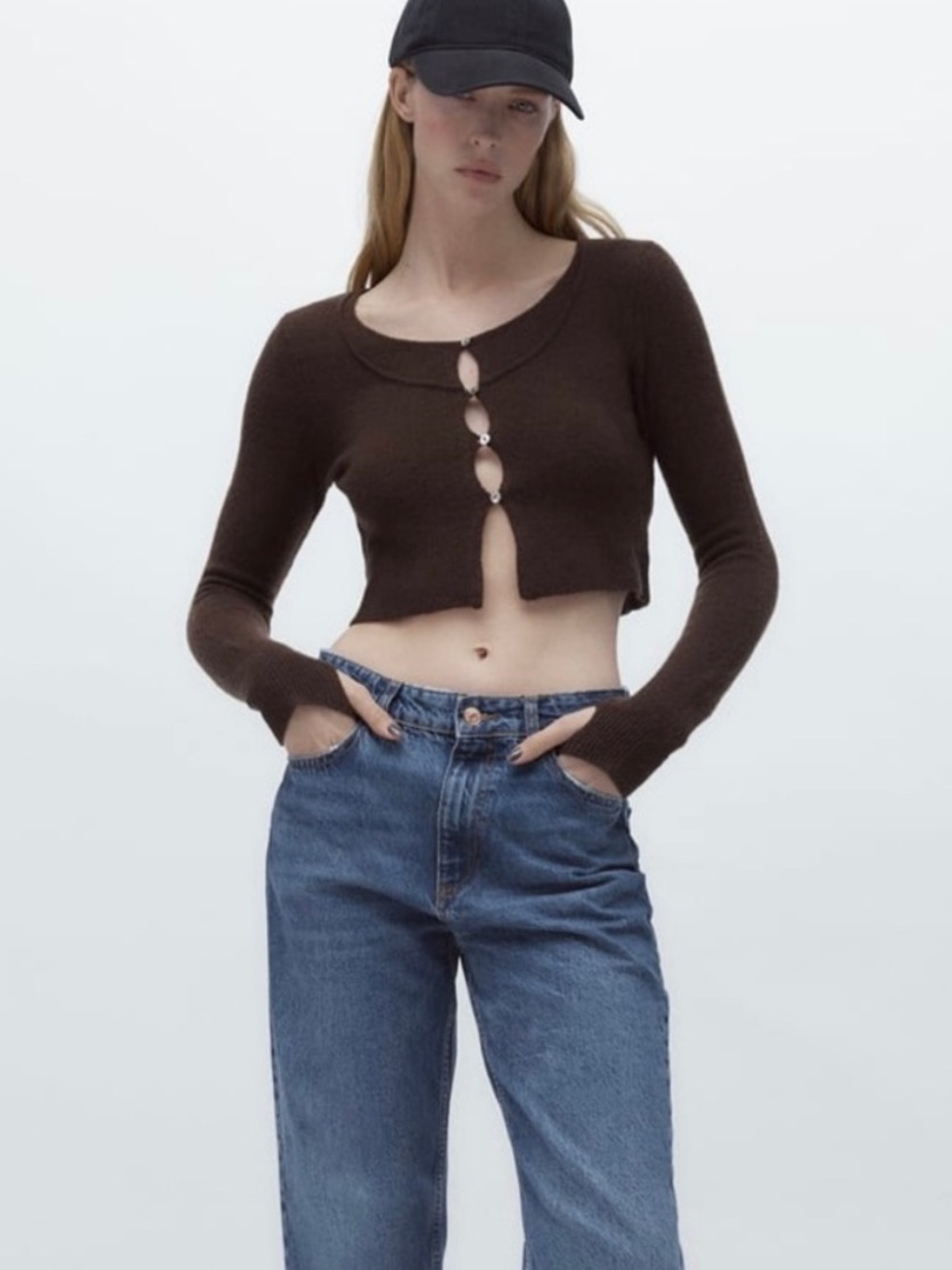 Zara Brown Knit Sweater